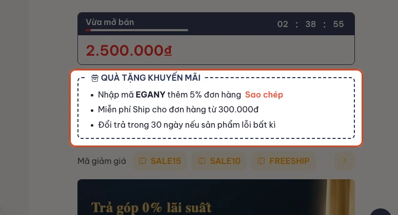 Quà tặng khuyến mãi